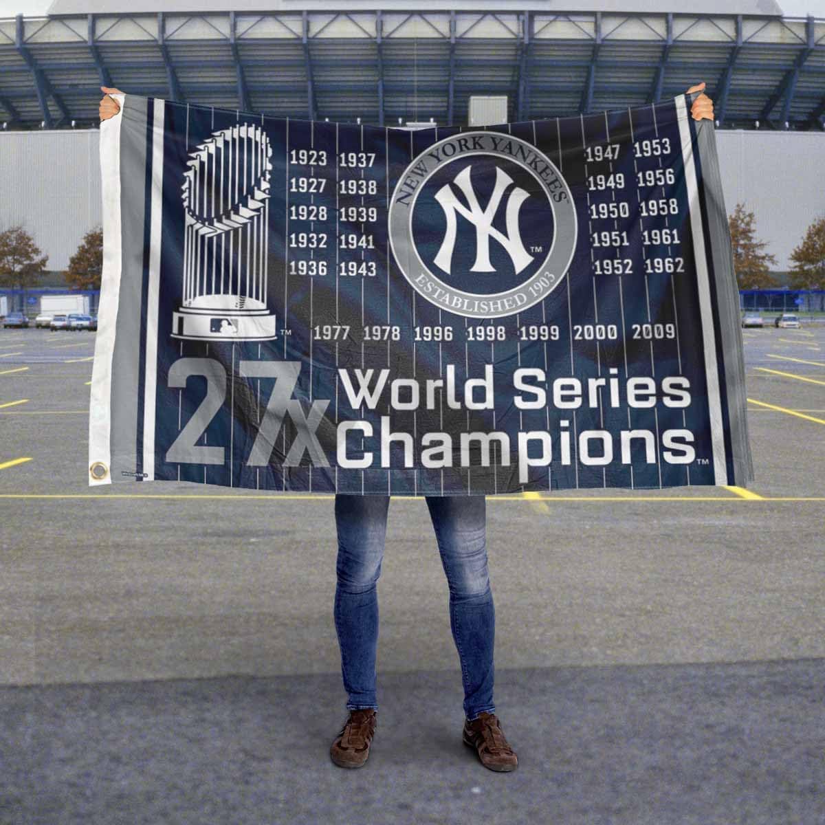WinCraft NY Yankees Years Series Champions 3x5 Foot Grommet Banner Flag