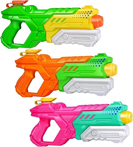 Miniatura 10 de Quanquer Paquete de 3 Pistolas de Agua para Niños y Adultos - Pistola de Juguete de Agua de 600CC Súper Blaster Empapador de Largo Alcance Alta