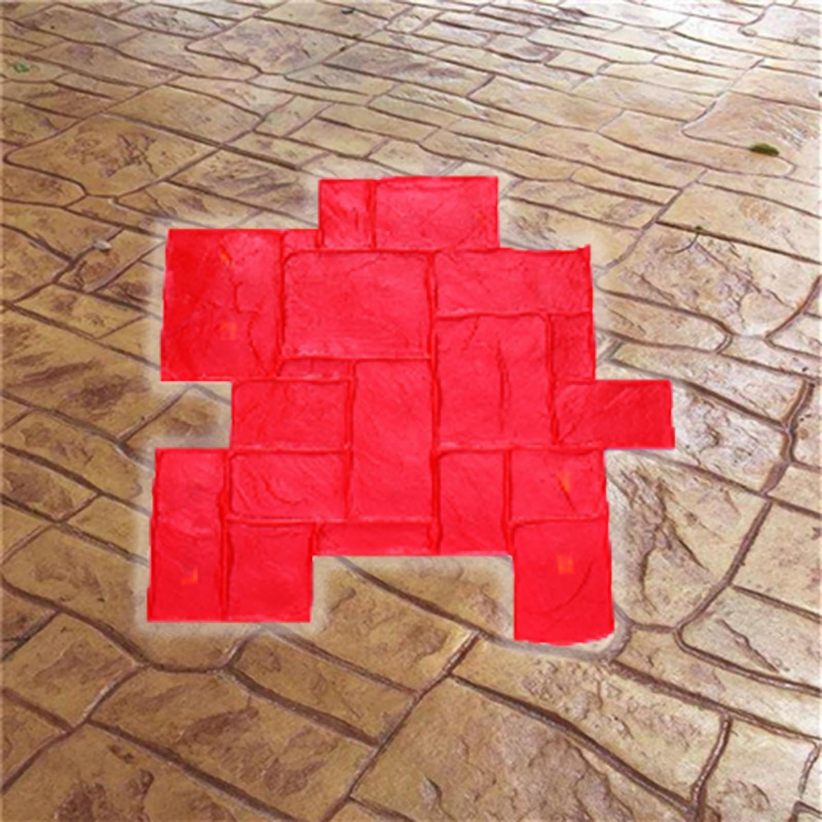 Alfombrillas flexibles de estampado de hormigón para patrones de piedra natural, moldes de poliuretano sin costuras para aceras y proyectos de cemento