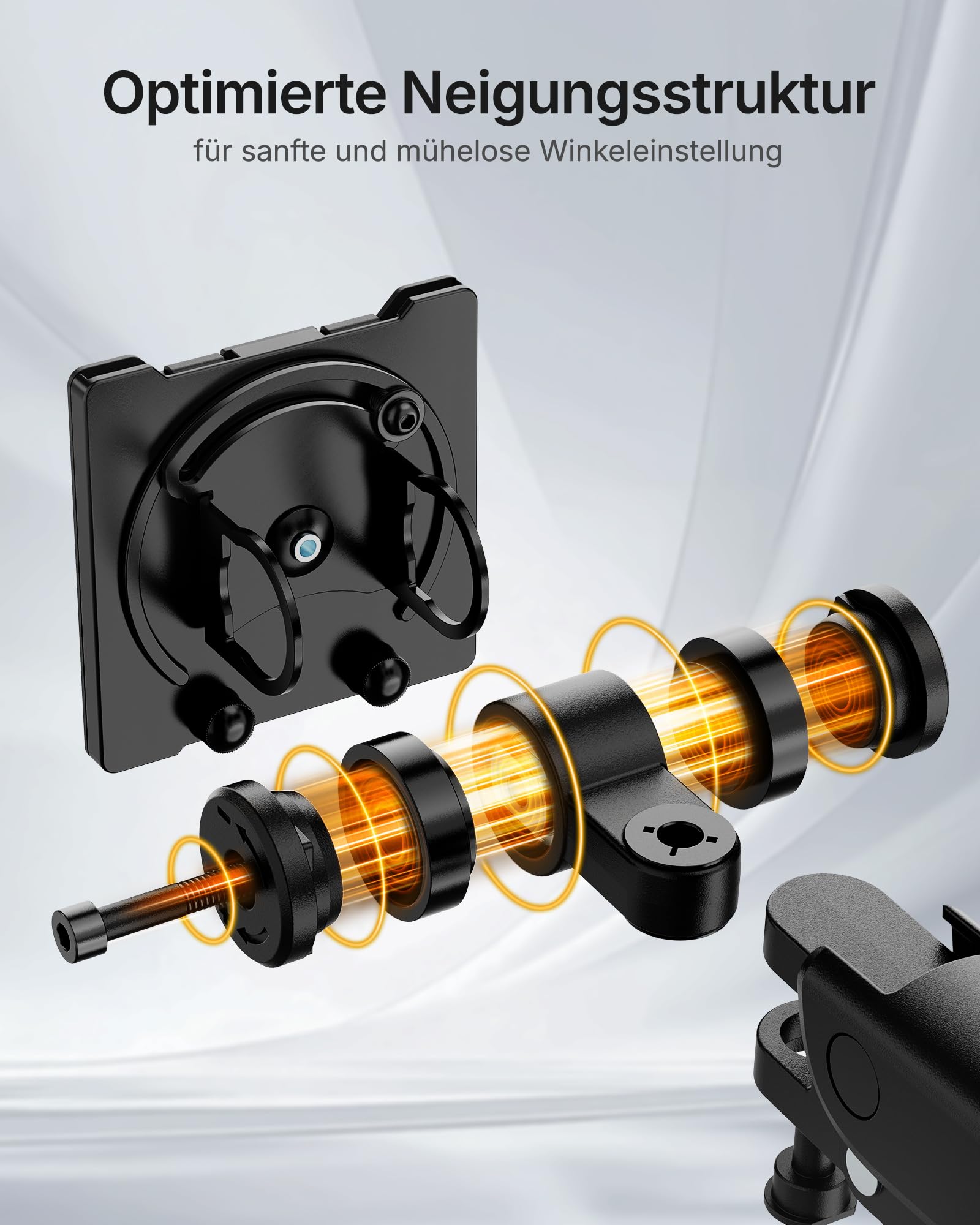 monTEK 17-57 Zoll Monitor Halterung, Monitor Arm mit Gasfeder, Verstellbarer Bildschirmhalterung für 27Kg Fernseher & Monitor, Monitorhalterung VESA 75/100 mm