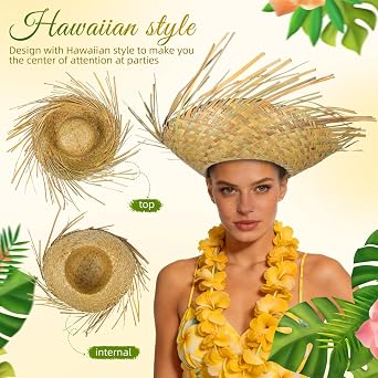 FOMIYES Straw Woven Beach Hat for Sun Protection Sun Hat Lightweight and Breathable for Outdoor Activities Fits Head