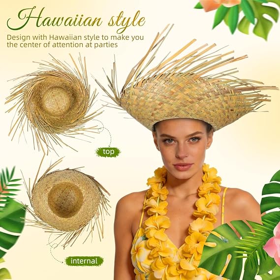 FOMIYES Straw Woven Beach Hat for Sun Protection Sun Hat Lightweight and Breathable for Outdoor Activities Fits Head