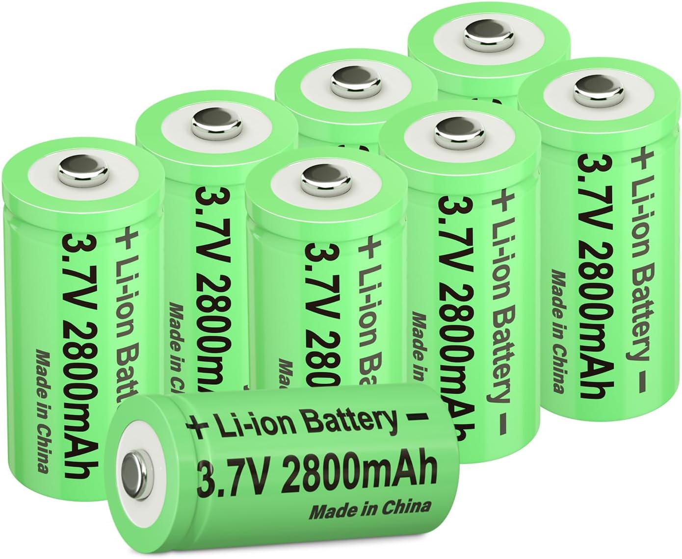 Amazon.com: CBJJ 3.7V 16340 Battery 2800mAh 16340 Rechargeable Battery ...