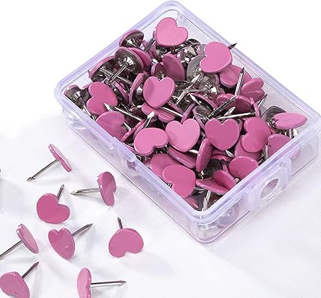 Amazon Co Jp 押しピン 画鋲 画鋲抜き 可愛い画鋲 家具タック押しピン 家具押しピン 鋲 フラットヘッド 家具 ネイル ウォールマップ Diyツール 収納ボックス付きフォトコルクボードピン用の金属製プッシュピン 10mm 0 39 ハート型 文房具 オフィス用品