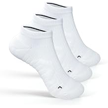 Tactia Compression Running Ankle Socks for Men & Women, Full Cushion Coolmax Moisture Wicking Anti-Blister, 3 Pairs