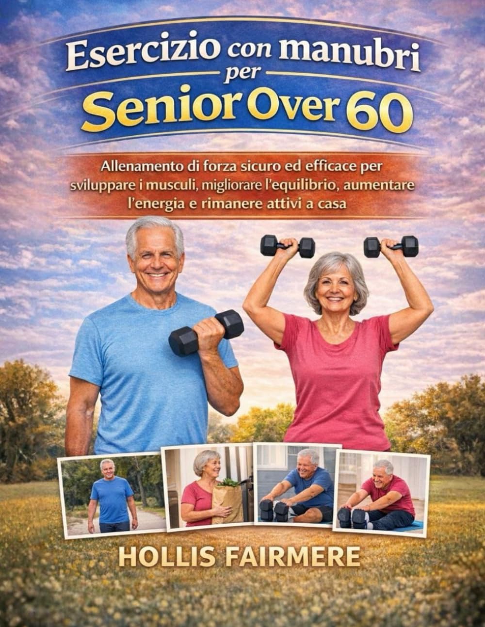 ESERCIZIO CON MANUBRI PER SENIOR OVER 60: Allenamento di forza sicuro ed efficace per sviluppare i muscoli, migliorare l'equilibrio, aumentare l'energia e rimanere attivi a casa