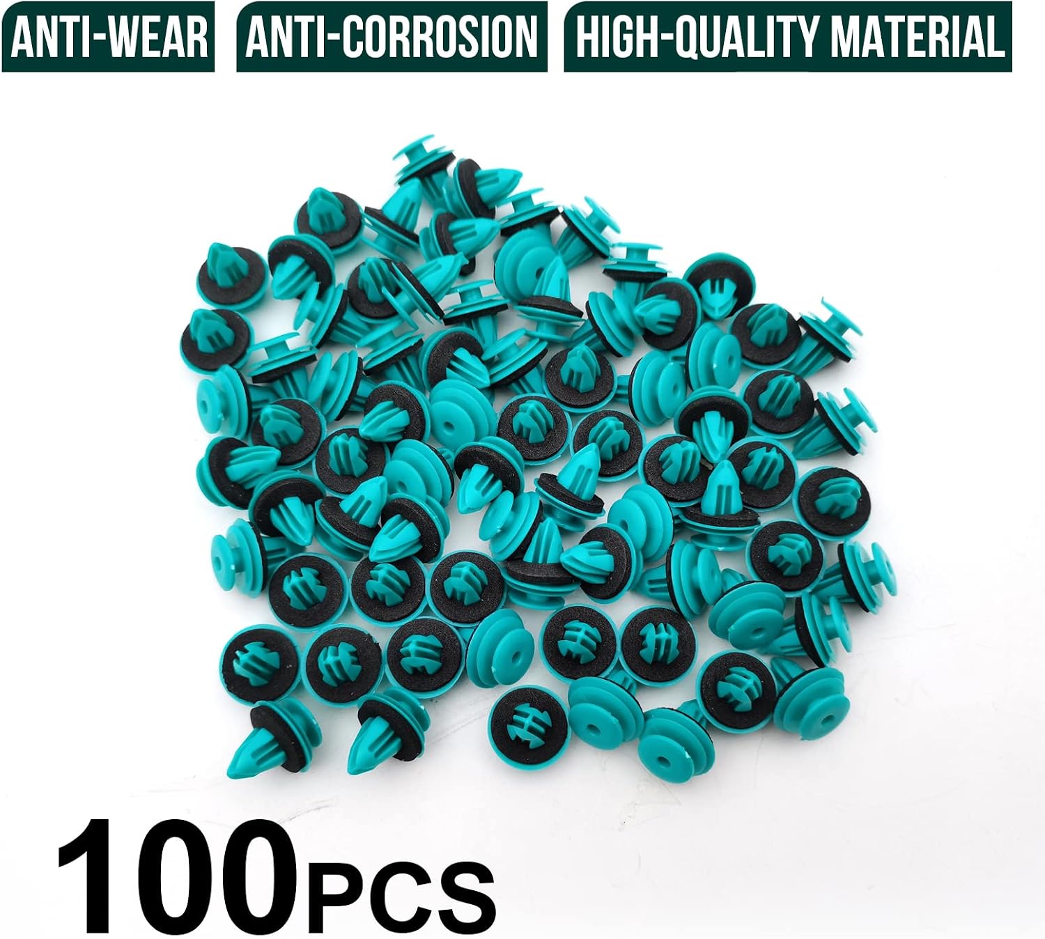 TOPCNOEM 100Pcs Door Trim Panel Retainer Clips Compatible with Toyota Tacoma Sienna Cruiser Avalon Corolla Camry Tundra Sequoia Matrix Prius RAV4 Lexus Scion Land 9mm Hole 90467-10188