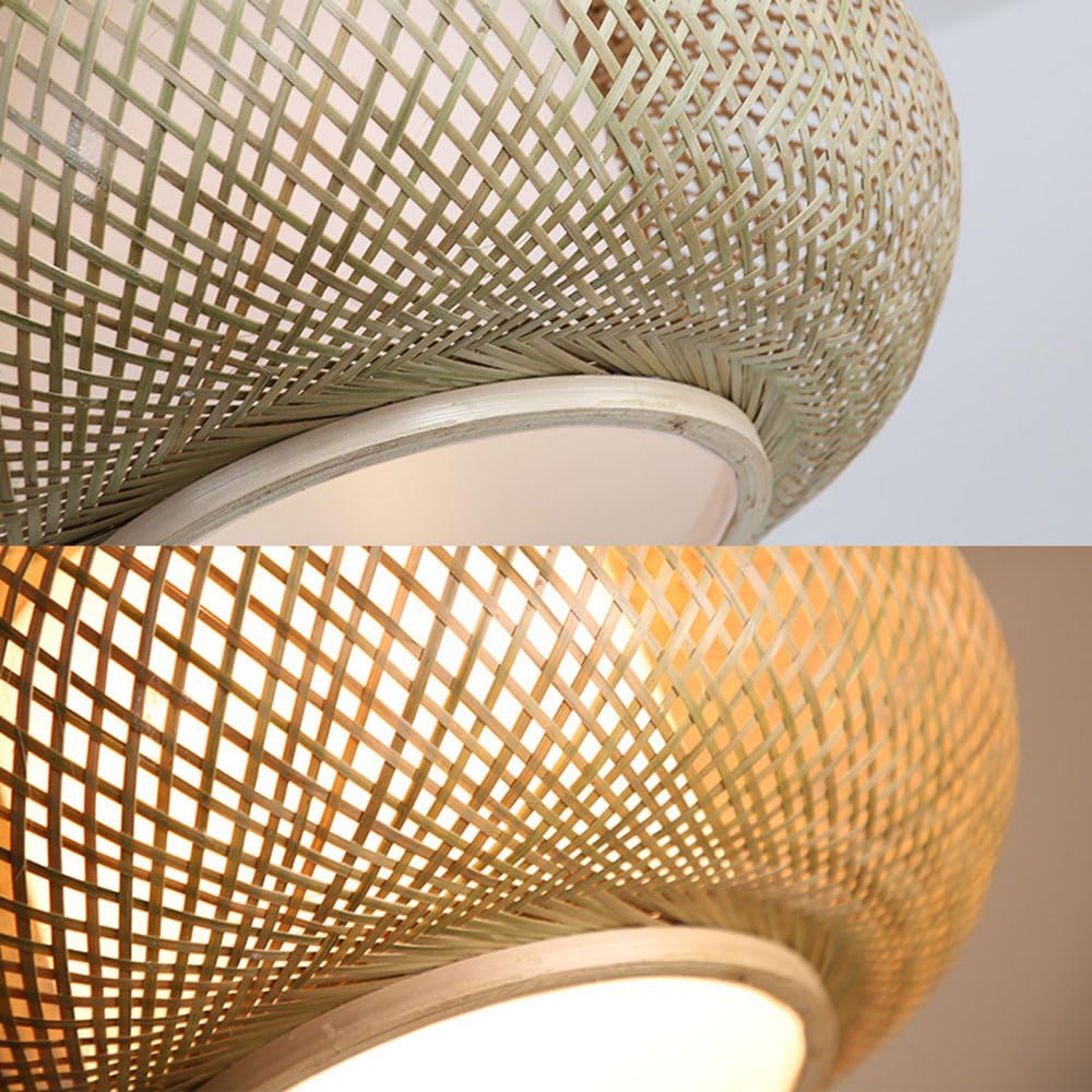 Lampadario A Lanterna Cinese Lampada da Soffitto A Sospensione in Vimini di bambù Rattan, Paralume per Lampada A Sospensione A Soffitto in Stile retrò Prodotti Fai da Te Personalizzati A Mano