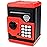 Yoego Kids Money Bank, Electronic Piggy Banks, Great Gift Toy for Kids Children, Auto Scroll Paper Money Saving Box Password Coin Bank,Perfect Toy Gifts for Boys Girls (Black red)