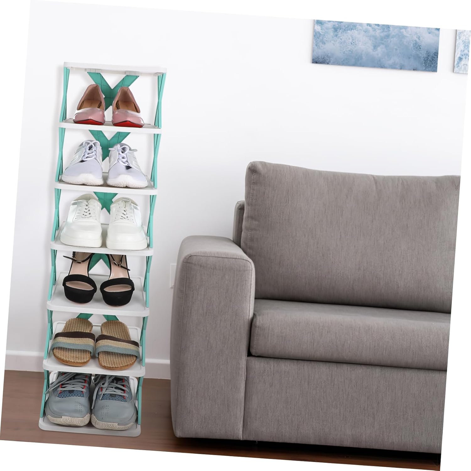Shoe Rack Freestanding Multi Organizer for Shoes and Bags Simple Design Easy Installation Sturdy Moisture-Resistant Construction for Closet and Entryway Storage