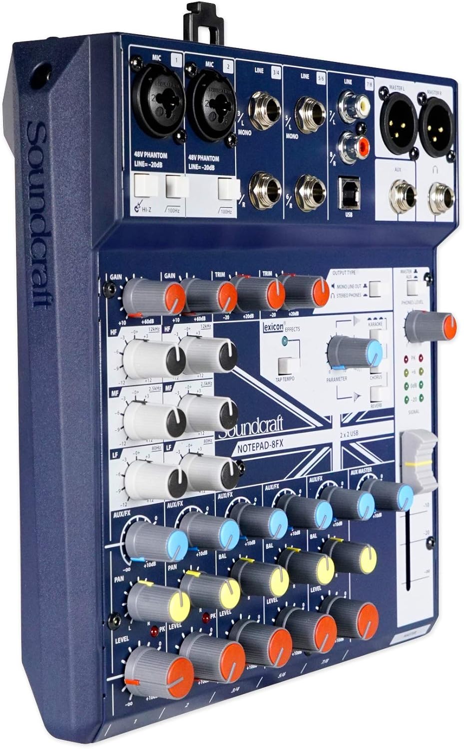 Rockville 2-Person Podcasting Bundle w/Soundcraft Notepad-8FX Mixer, (2) RCM03 Condenser Mics, (2) PRO-M50 Headphones, (2) Boom Stands, RHPA4 Headphone Amp, Cable (10 Items)