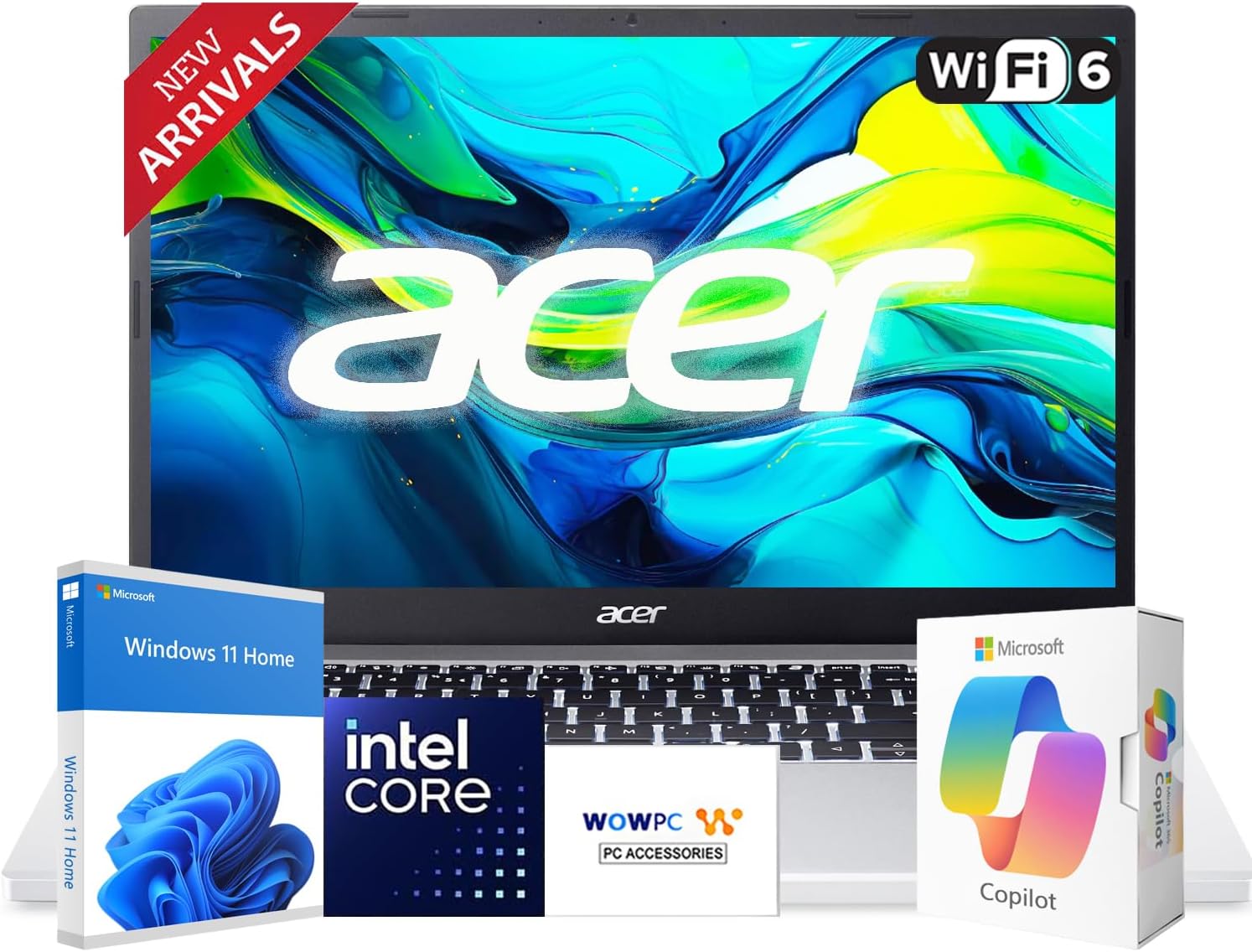 acer New Generation Aspire AI Business and Student Laptop, Intel Core 3-N355(Outperforms i5-1335U), 8GB DDR5, 256GB Storage(128GB UFS + 128GB PCIE), Wi-Fi 6, Windows 11 S Mode (Renewed)