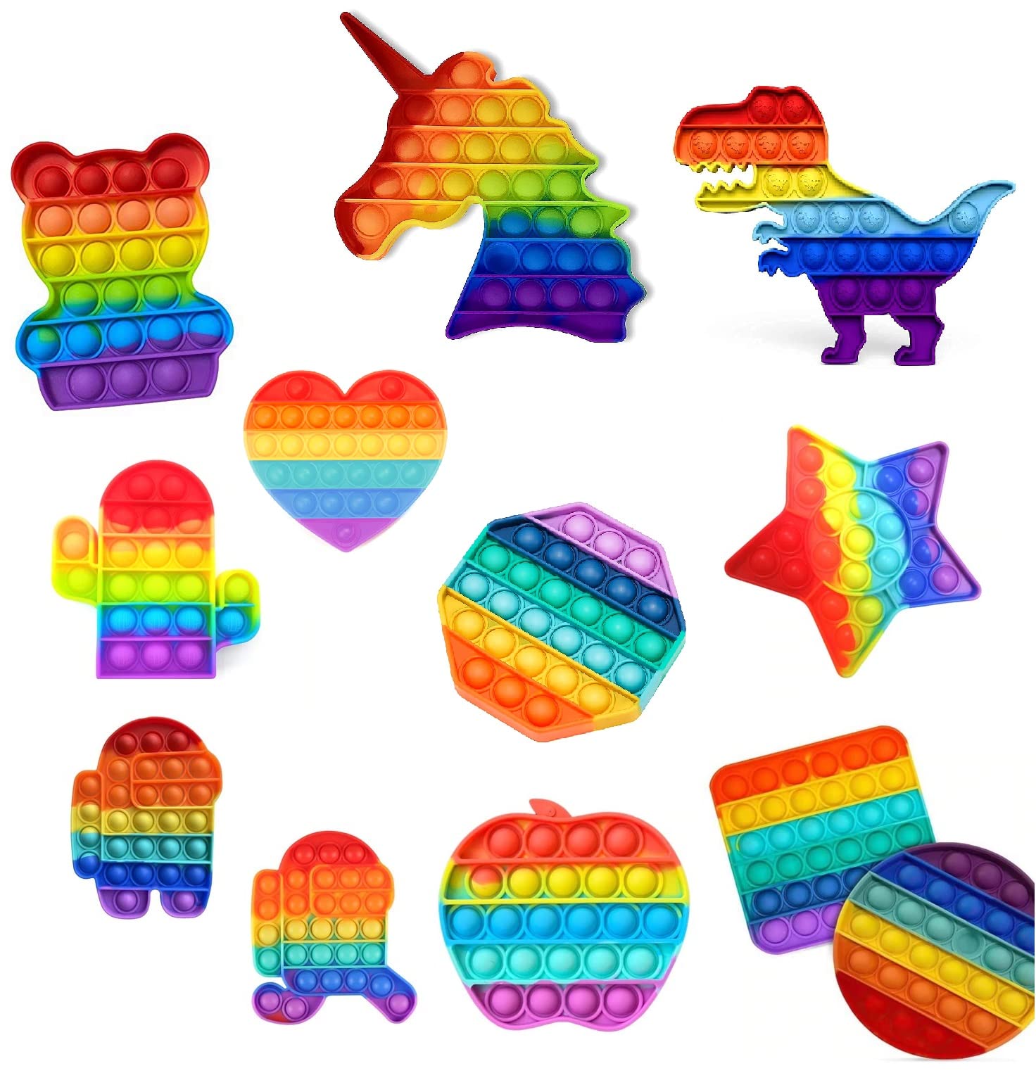 SAVE Pop It | Stress Release Silicone Toy | Bubble Wrap (Random 4)