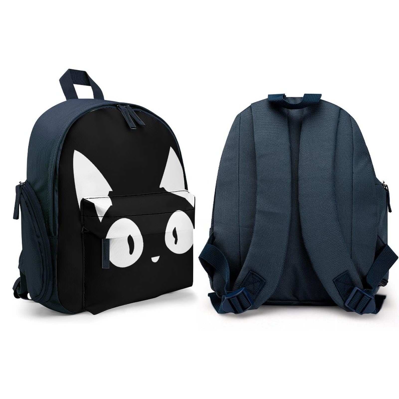 Amazon.co.jp: 子供リュック おもしろ猫顔 黒ニャンコ ネコ キッズ