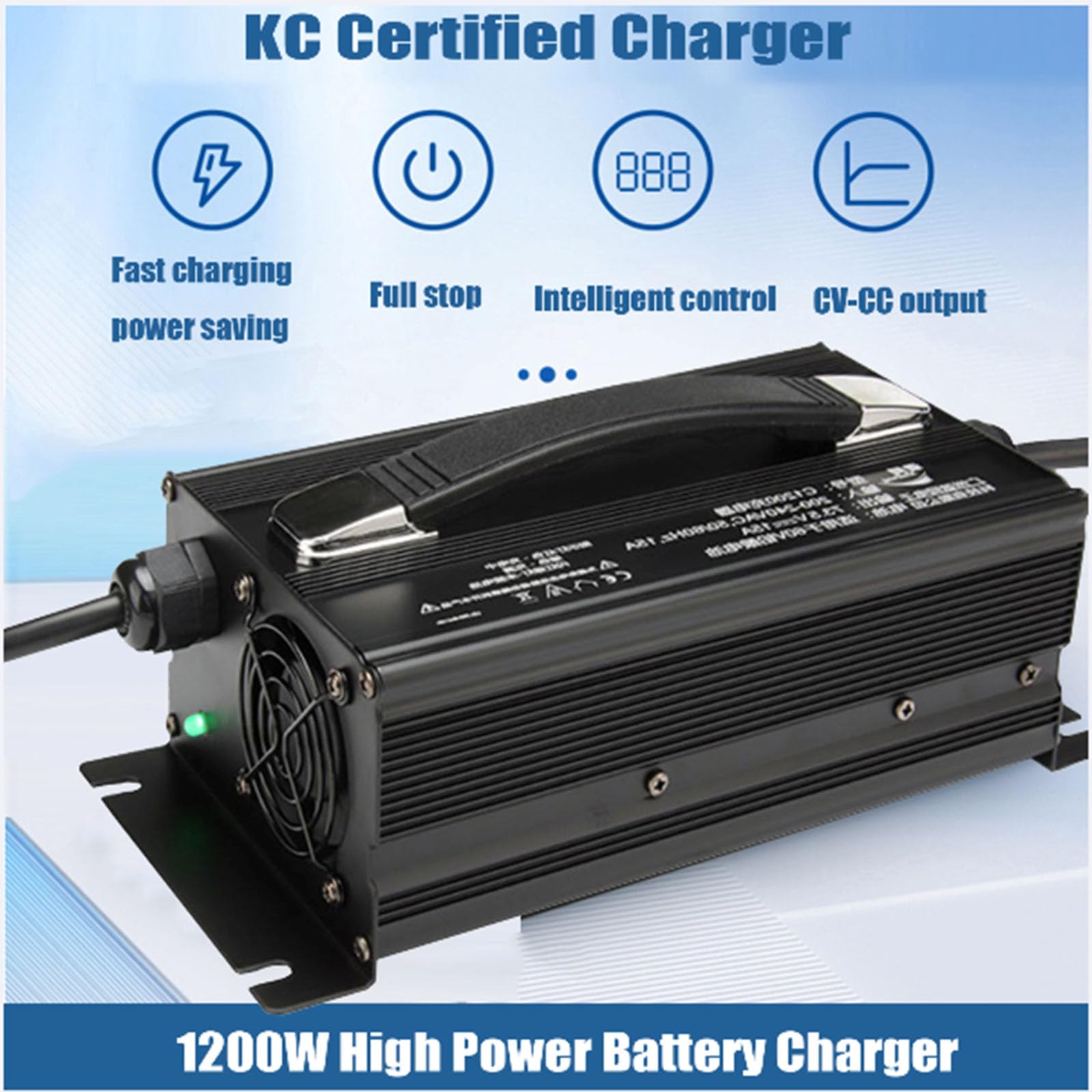 Caricabatterie Intelligente Per Carrello Elevatore 24V 30A - Con Display LCD, Per Batterie Al Piombo 200-300Ah