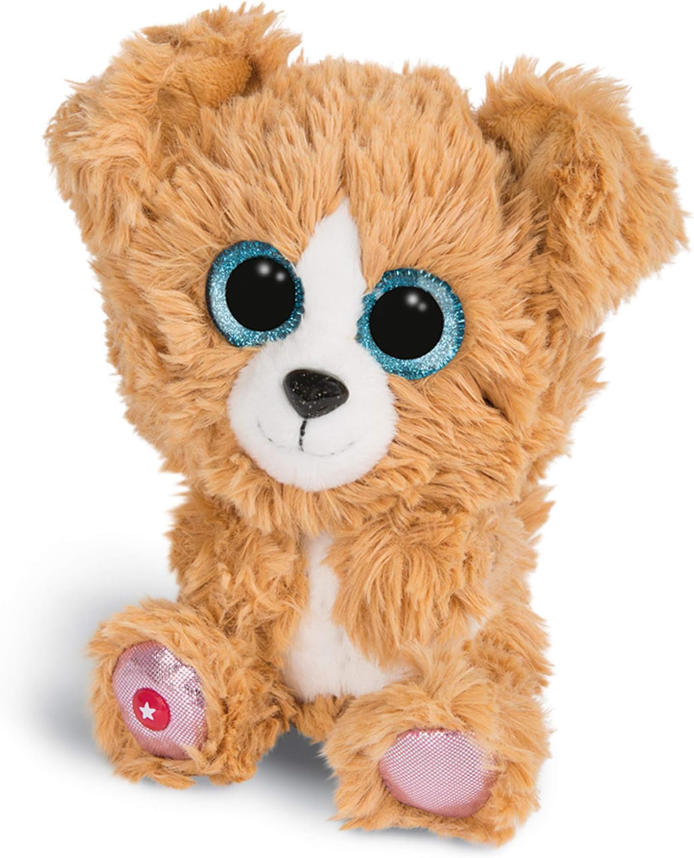 NICI 46317 Cuddy Soft Toy Glubschis Dog Lollidog 15cm, Brown/White
