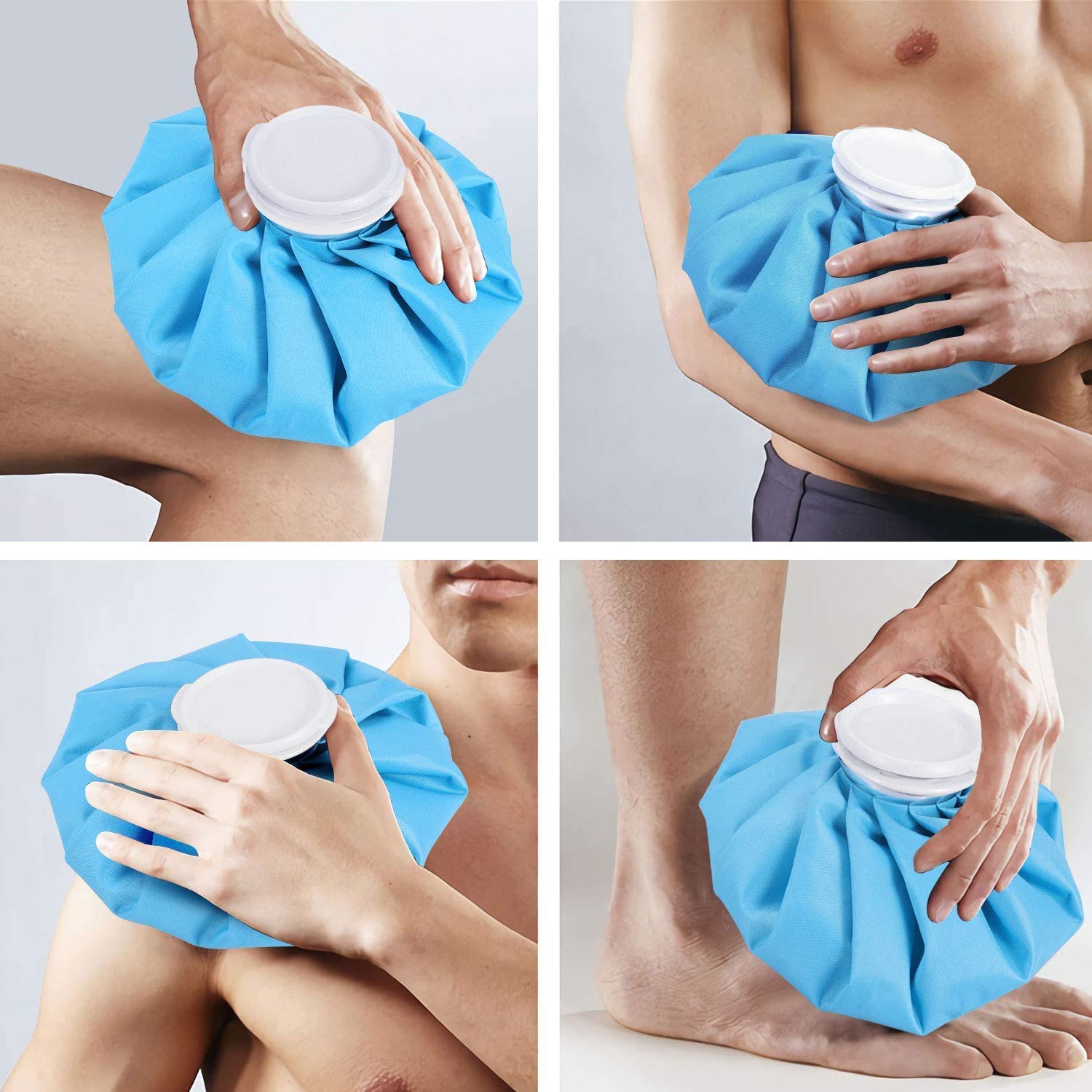 Denique Ice Cold Pack Reusable Ice Bag Hot Water Bag for Injuries, Hot & Cold Therapy and Pain Relief (9 Inch) 2