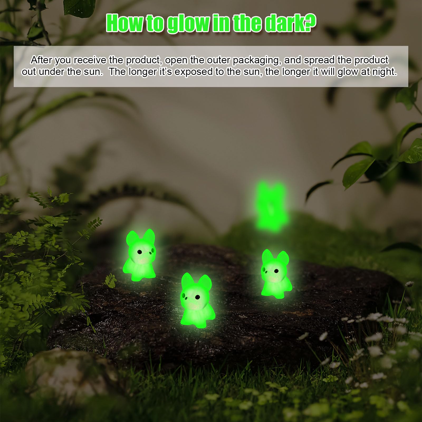 135pcs Luminous Mini Resin Dogs, Cute Miniature Dog Figures, Glow in the Dark Mini Resin Animals for Home Miniature Landscape - Image 4