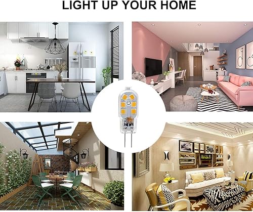 Miniatura 7 de SumVibe Bombilla LED G4, reemplazo de bombilla halógena de 20 W, base de dos pines G4 de 2 W, ACDC 12 voltios luz blanca diurna 6000 K, no