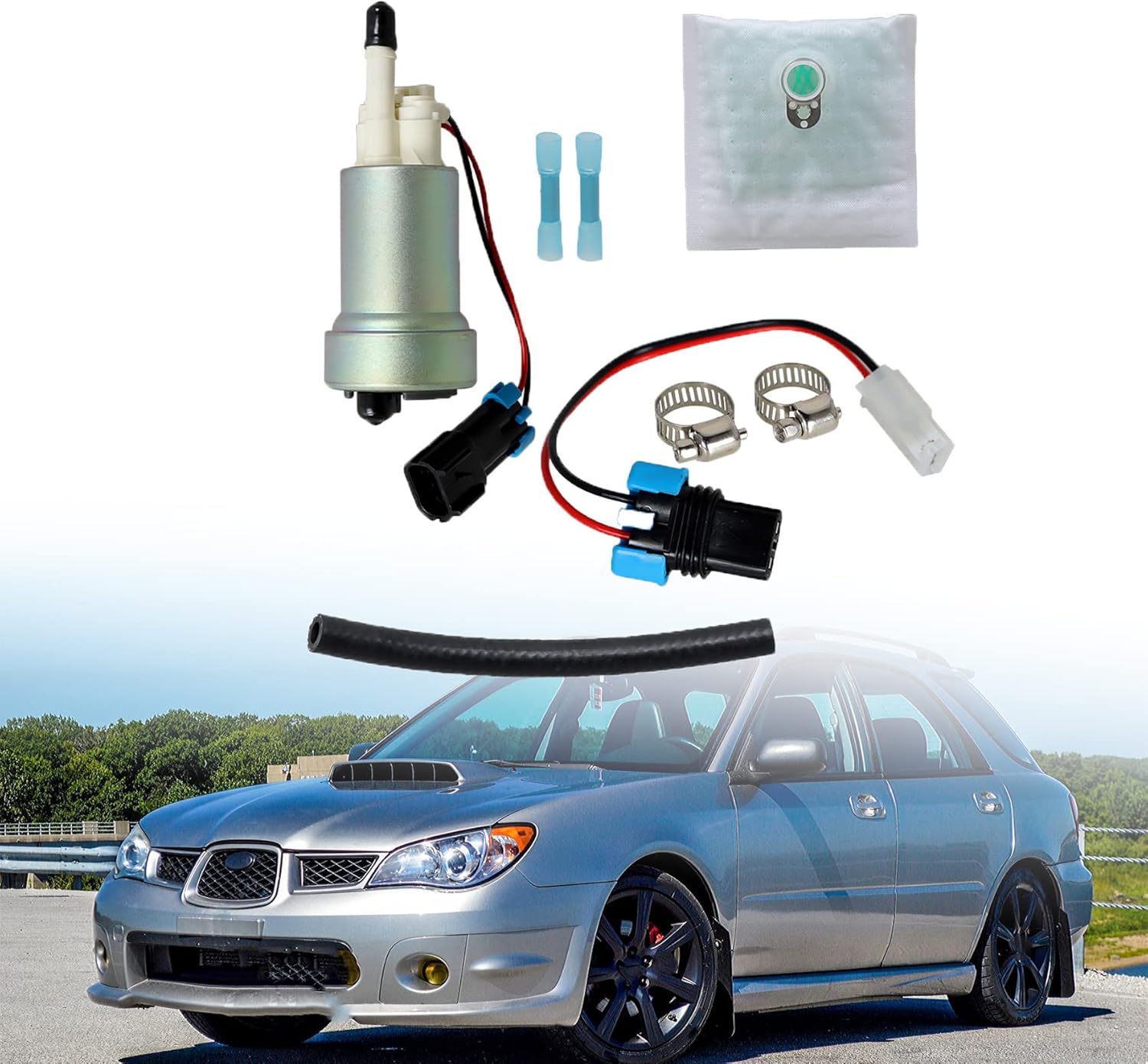 munirater 525lph Fuel Pump & Install Kit Replacement for Integra 1990-1993 Replacement for F90000285