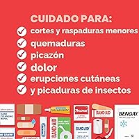 Vista 6 de Kit de primeros auxilios compacto portátil multiusos para cortes menores, rasguños, esguinces y quemaduras, perfecto para el hogar, automóvil