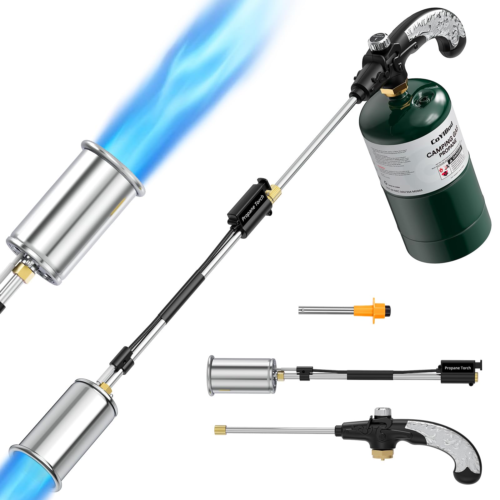 Propane Weed Torch 30" High Power Leak-Proof,Tank Not Included