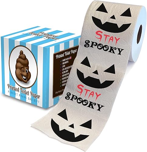 Miniatura 1 de Halloween Stay Spooky - Papel higiénico impreso para regalo de broma, rollo de papel higiénico aterrador para sorpresa, broma, divertido regalo