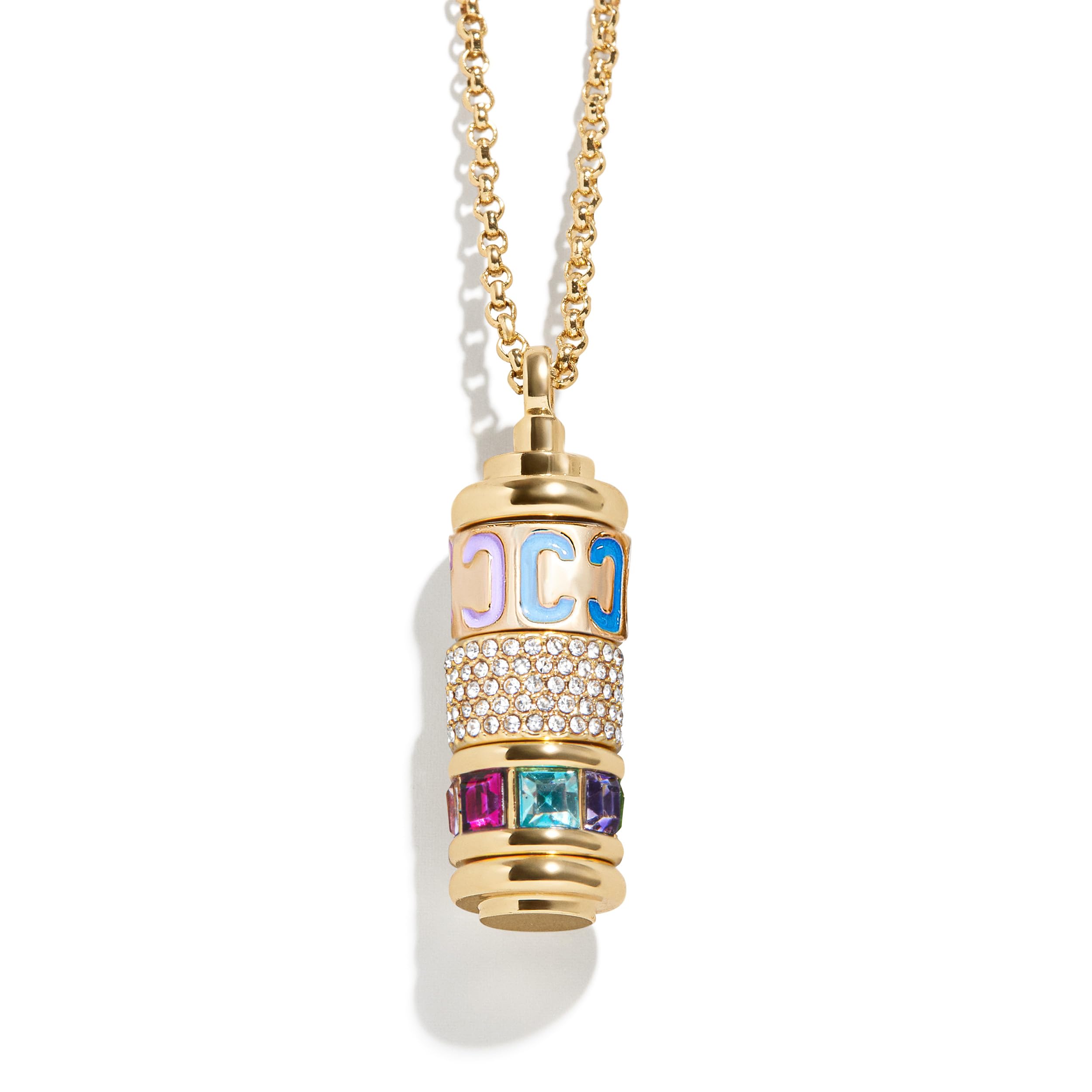 BaubleBar Initial Spinner Charm Necklace