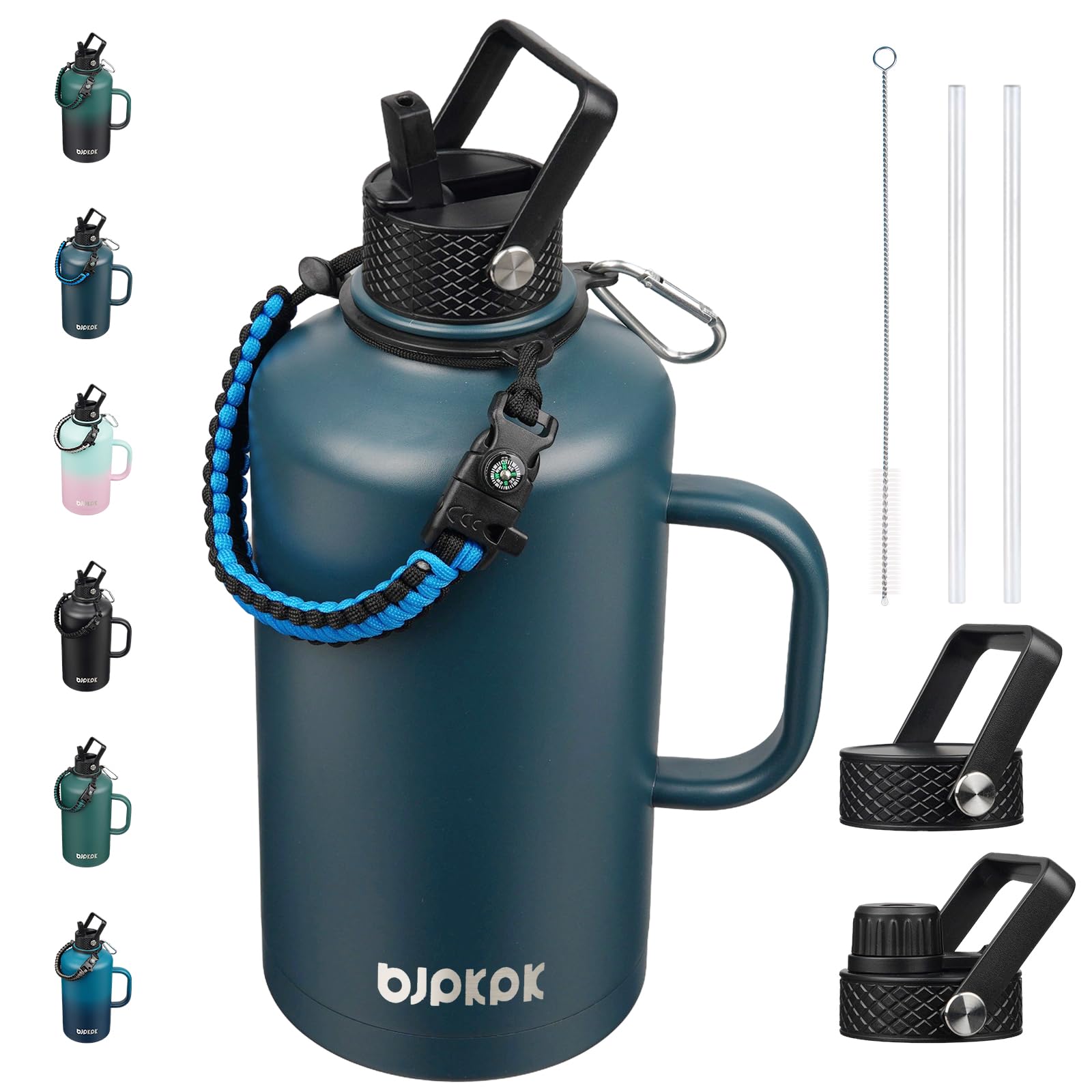 BJPKPK 87oz Insulated Water Bottle with Straw Lid Stainless Steel Water Jug