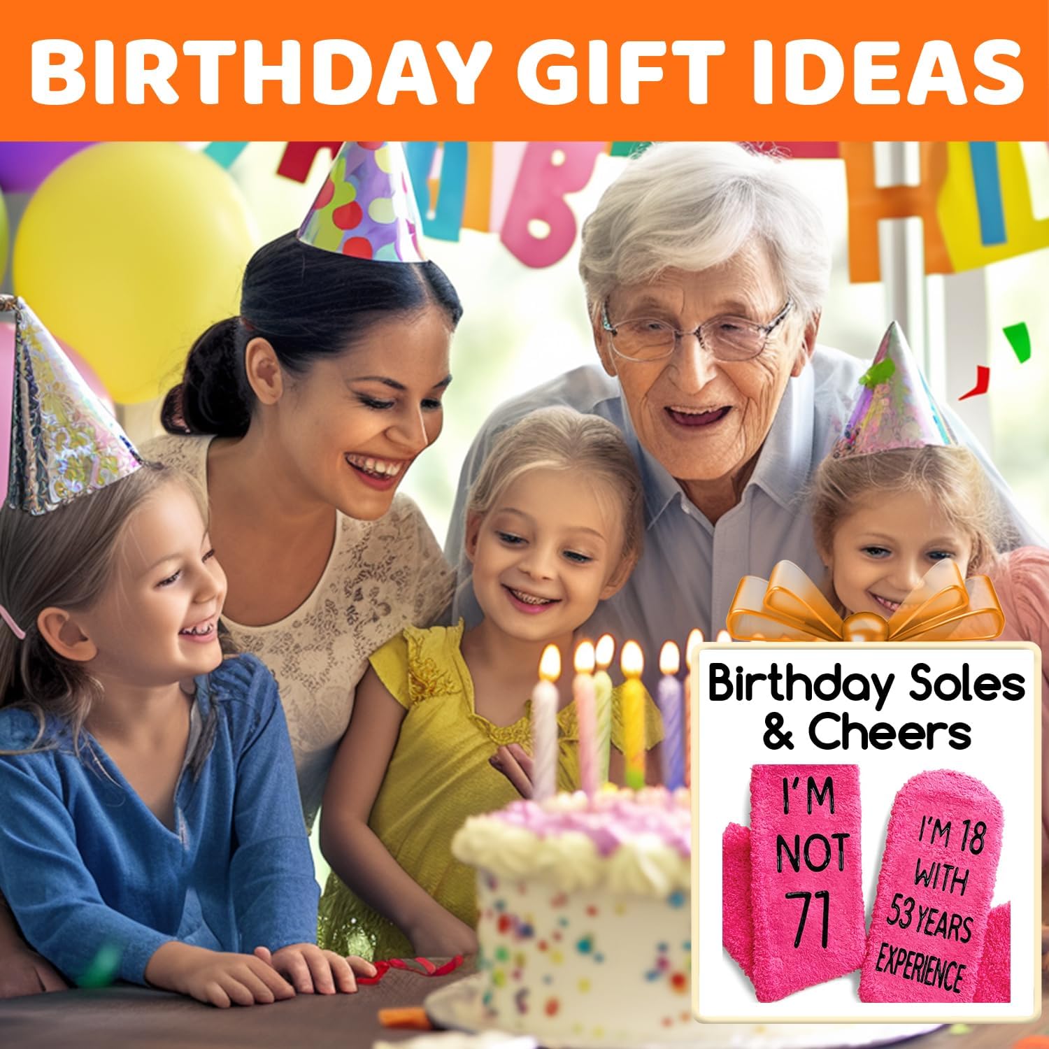 HAPPYPOP 77th Birthday Gift for Women - Socks for 73 Year Old Woman, Older Elderly Women Her - Image 3