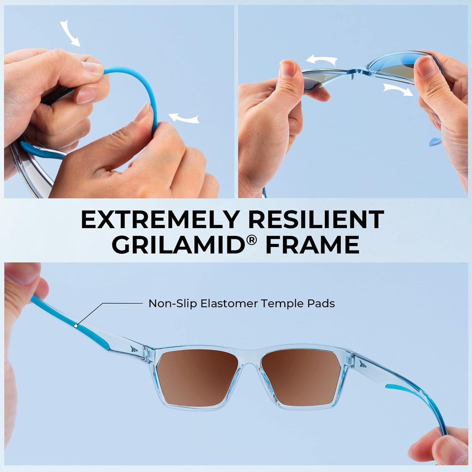 KastKing Beartrap Polarized Sport Sunglasses for Men & Women, Wayfarer Design, UV400 Protection, Lightweight Fishing Eyewear - Image 7