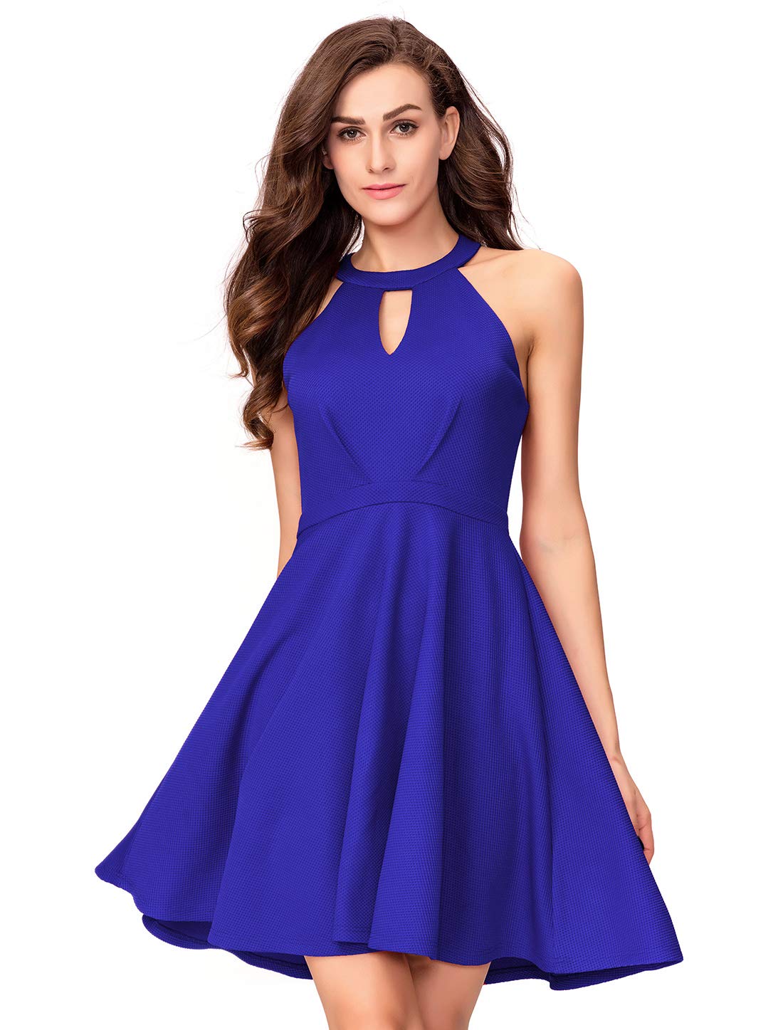 Blue Halter Top Dress The Dress Shop