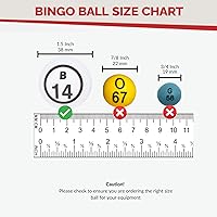 Vista 3 de MR CHIPS Bolas de bingo profesionales de 1.5 pulgadas (1.496 in), color blanco, doble número, bolas de repuesto estilo ping pong para jaulas