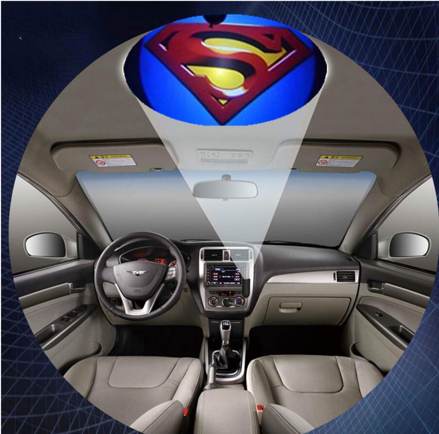 Surpeman Auto Cigarette Lighter Laser Projector Decor Lamp for BMW Audi Benz Lexus Peugeot, Led Cree Chip Car Roof Dome Ceiling Decoration Light (Surpeman)