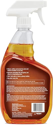 Miniatura 8 de Farnam Leather New Easy Pulishing - Jabón de glicerina y limpiador de sillín de cuero, protege y conserva el cuero, limpia, acondiciona y pule, 32