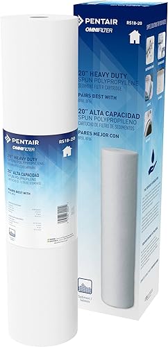 Pentair OMNIFilter RS18-20 - Filtro de agua para sedimentos, 20 pulgadas, cartucho de repuesto de polipropileno hilado azul grande, 20 x 4.5