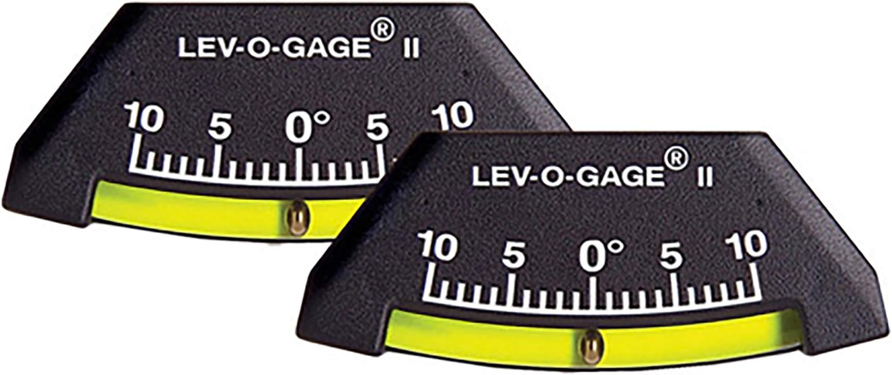 Sun Company 306-R Lev-o-gage II Inclinometer and Tilt Gauge - Pack of 2 | Leveling Gauges for RV, Camper, or Trailer