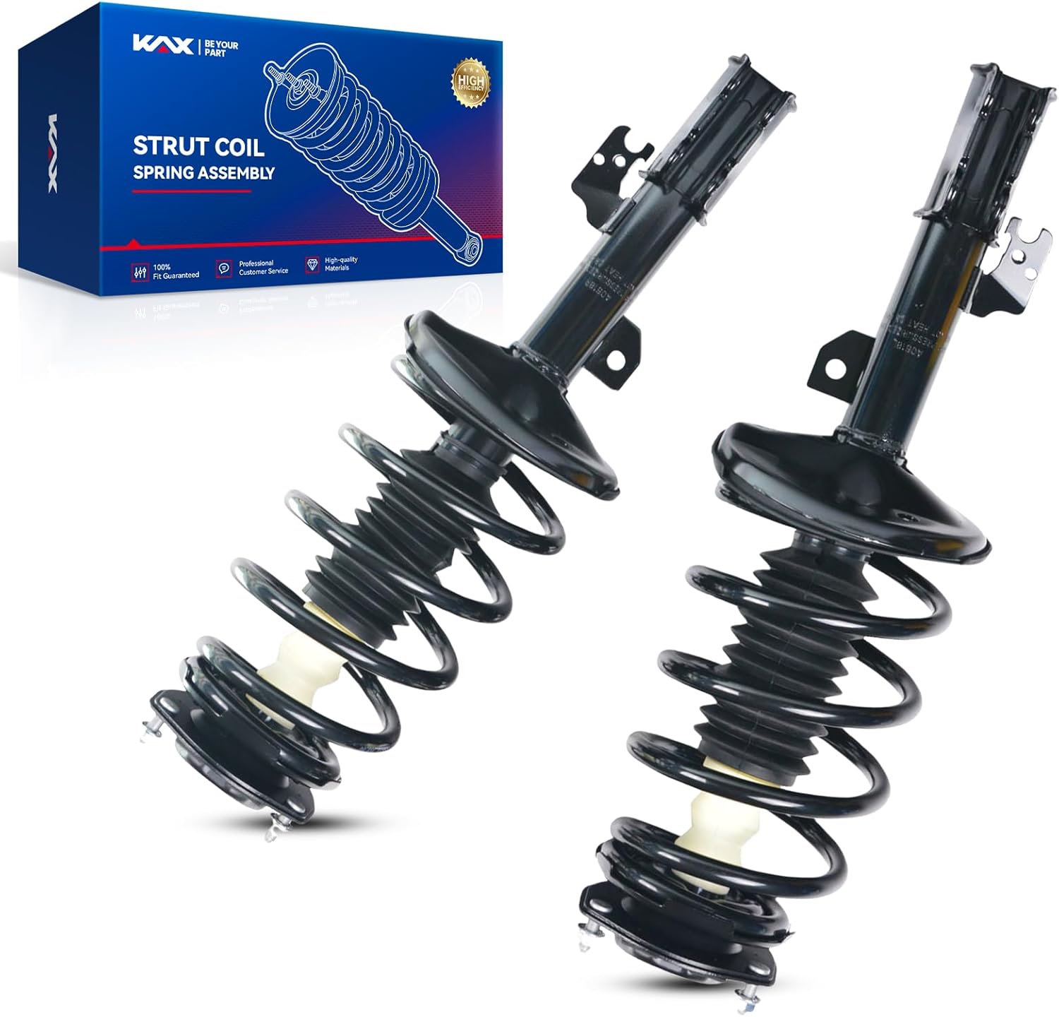 KAX Front Struts and Shocks Complete Assembly with Coil Spring for 2004-2006 Toyota Sienna, Amortiguadores Delanteros Replaces OE#: 172980/172981