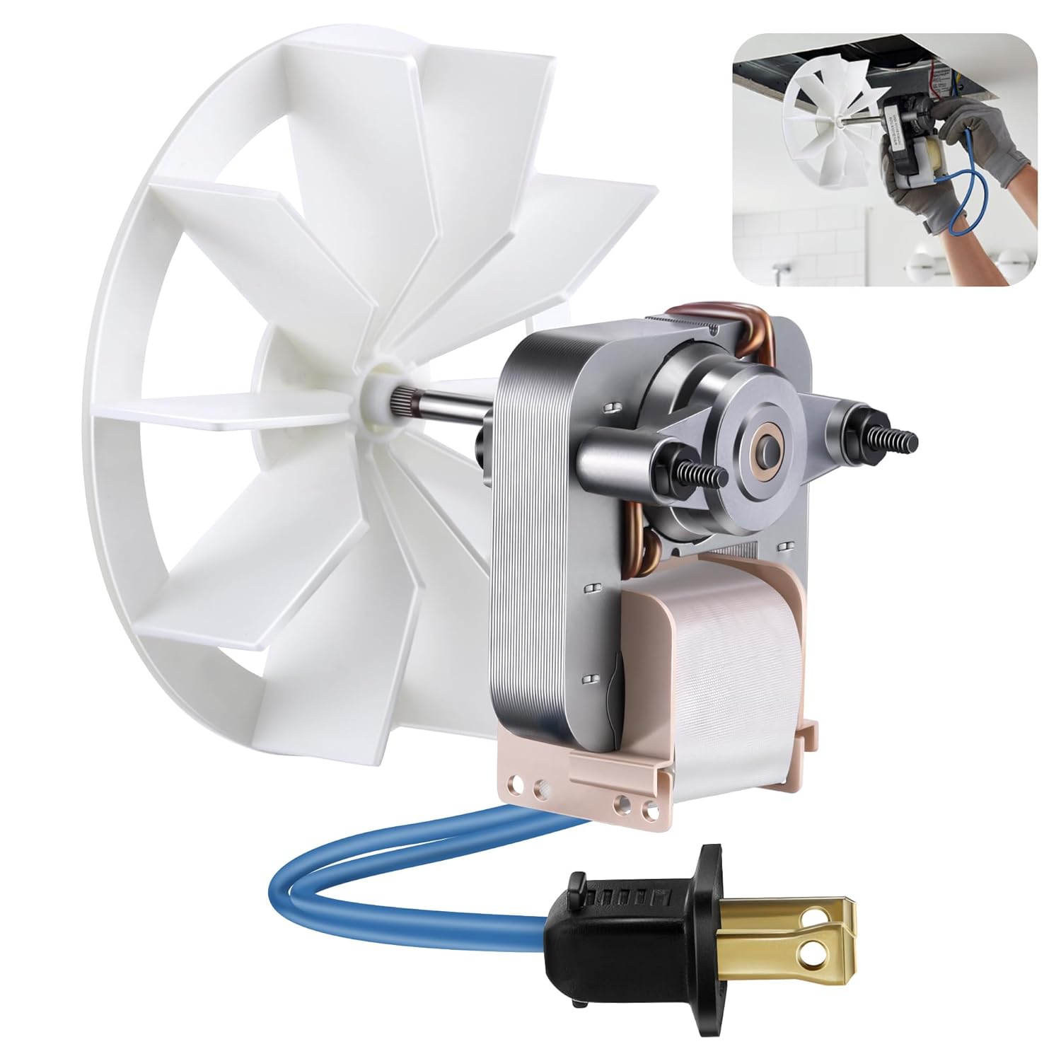 Bathroom Vent Fan Motor Replacement Compatible with Broan-NuTone S99080216 S97012038,120V 50CFM Bathroom Vent Exhaust Fan Motor Compatible with 688 668 663 659 662 678
