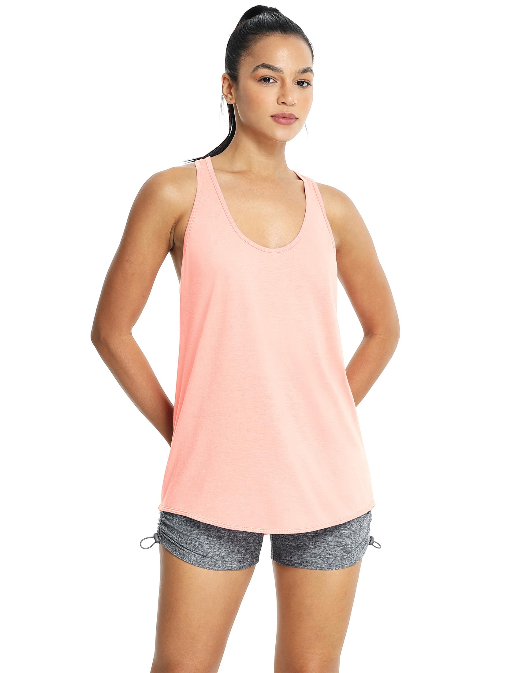icyzone Canotta Sport Donna Racerback,Sciolta e Traspirante Casual Top per Palestra Corsa Allenamento Running