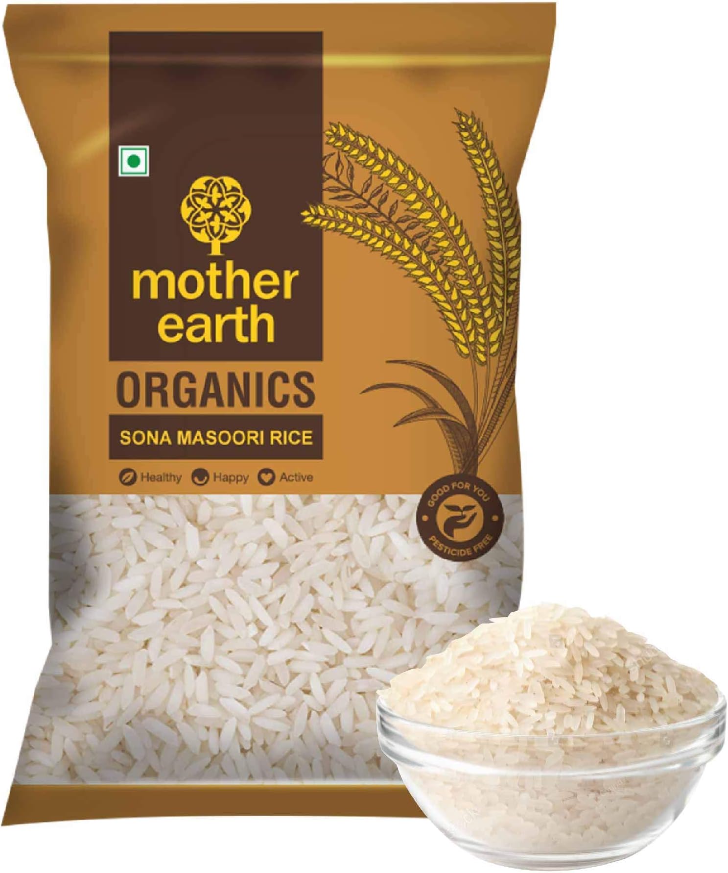 Mother Earth Sona Masoori Rice - Organic, 1kg