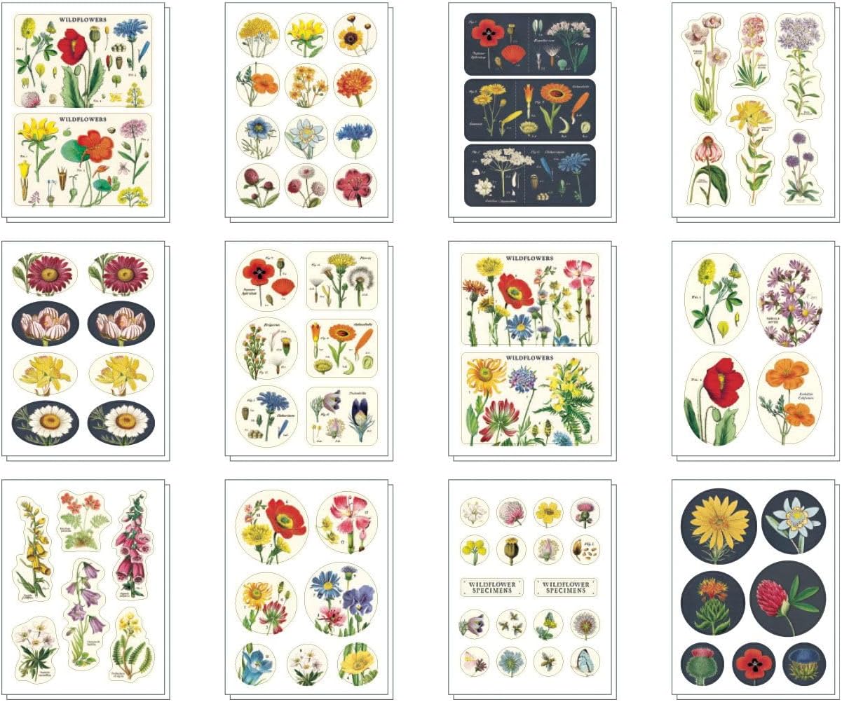Vintage Wildflower Stickers