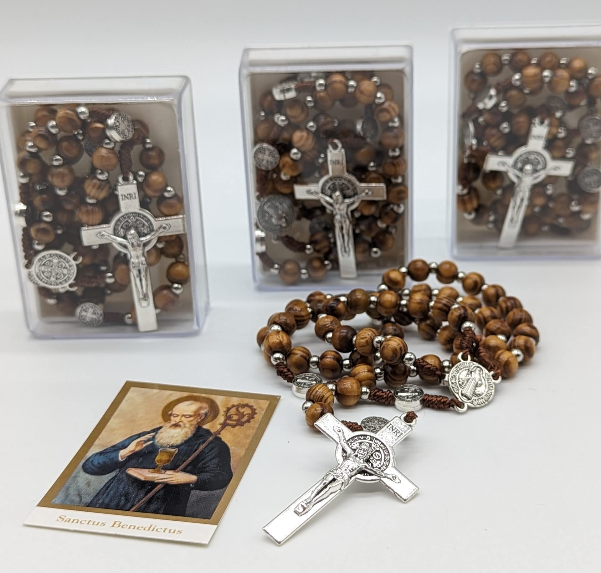 Rosario Di Nozze In Vetro Perlaceo Con Medaglia Miracolosa - 46cm | Regalo Anniversario Matrimonio - Foto 8