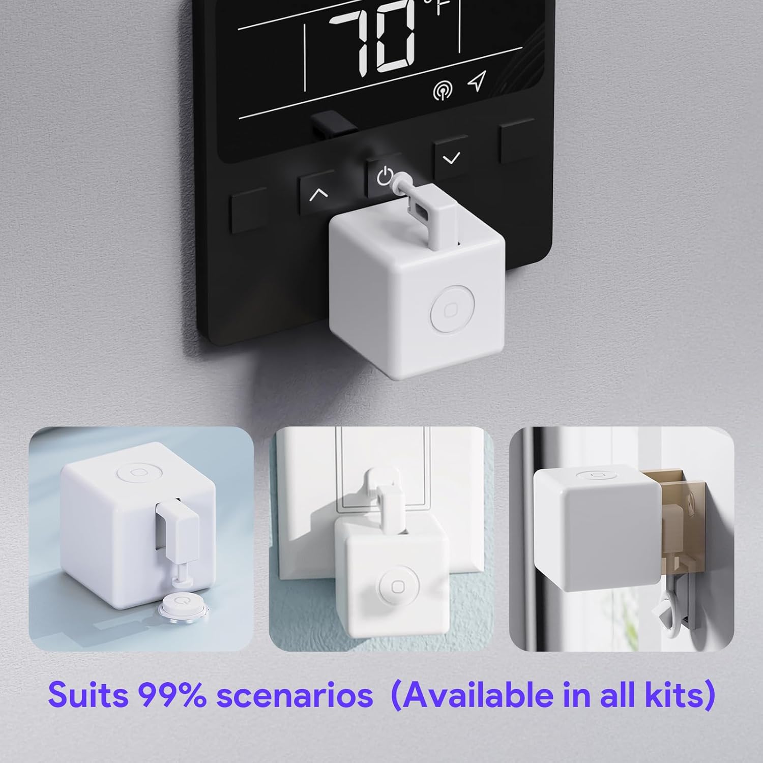 Fingerbot Plus Smart Button Switch Pusher, APP and Timer Control, no Wiring, Upgrade with Touch Control, Compatible with Alexa, Google Home When Add ORYZIC Tuya Bluetooth Hub (Rechargeable)