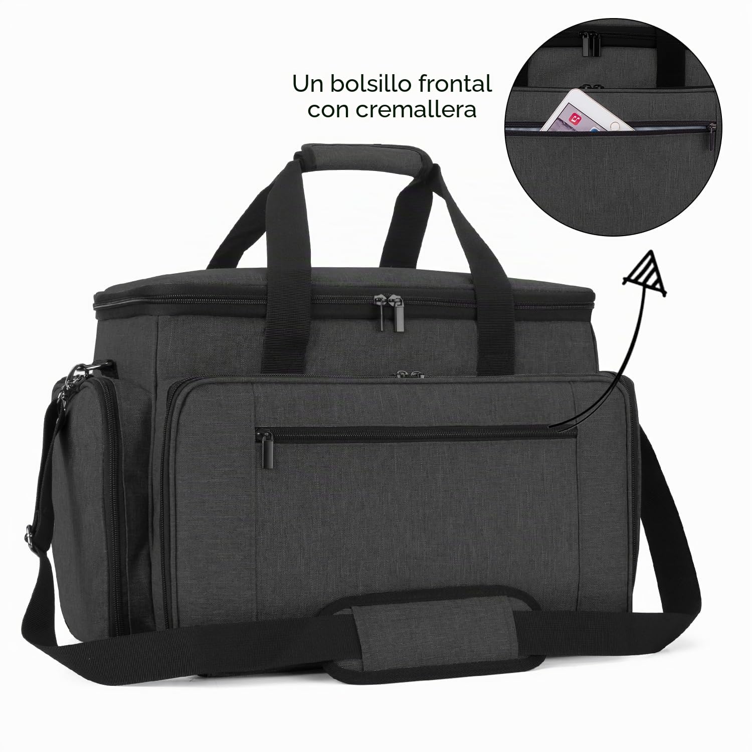 Luxja Bolsa para Máquina de Coser, Bolsa de Transporte de Máquina de Coser, Maleta para Máquina de Coser y Accesorios (Apto para la Mayoría de Las Máquinas de Coser)