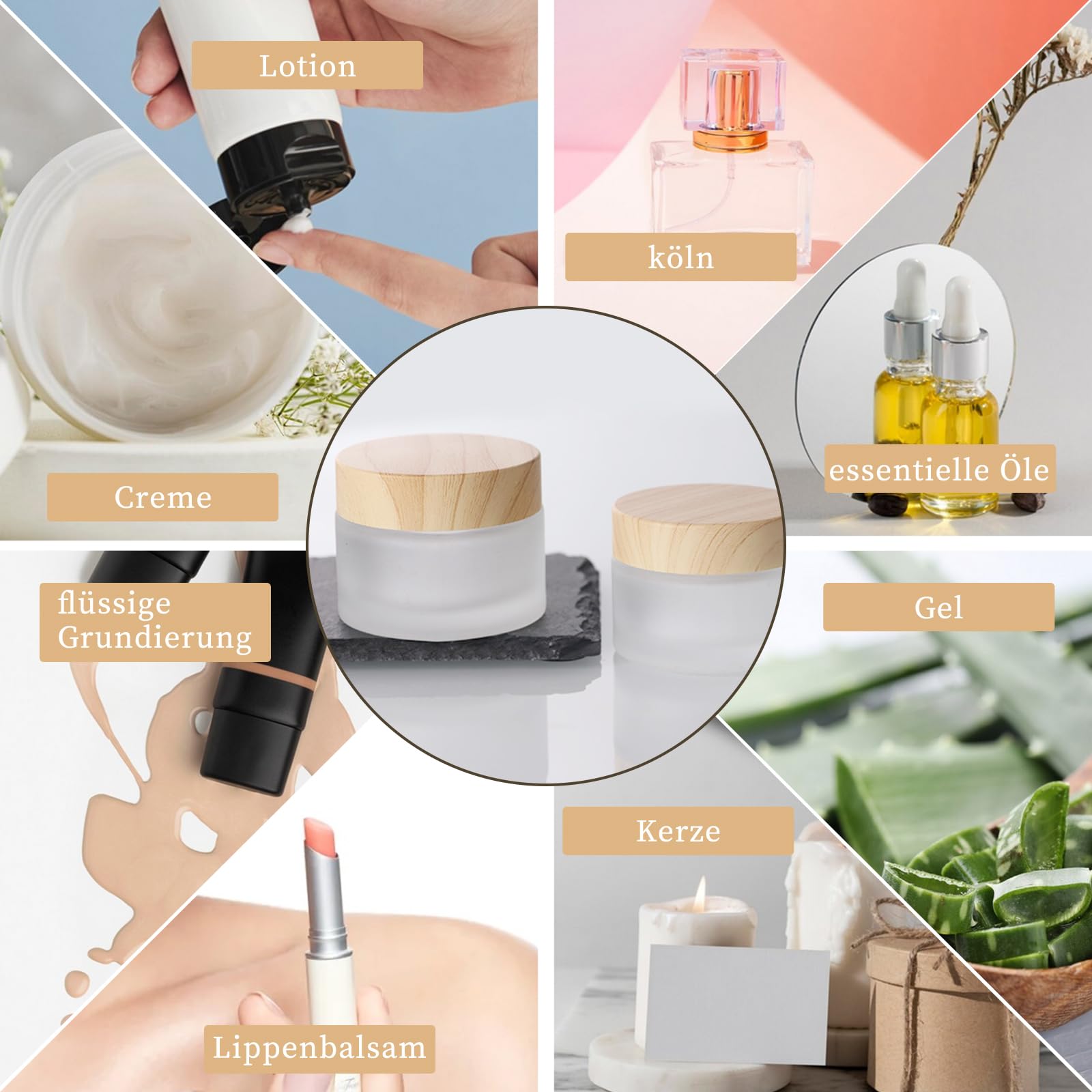 10 Barattolini Vetro 5 Ml Per Cosmetici - Contenitori Trasparenti Per Creme, Balsami E Polveri - Foto 12