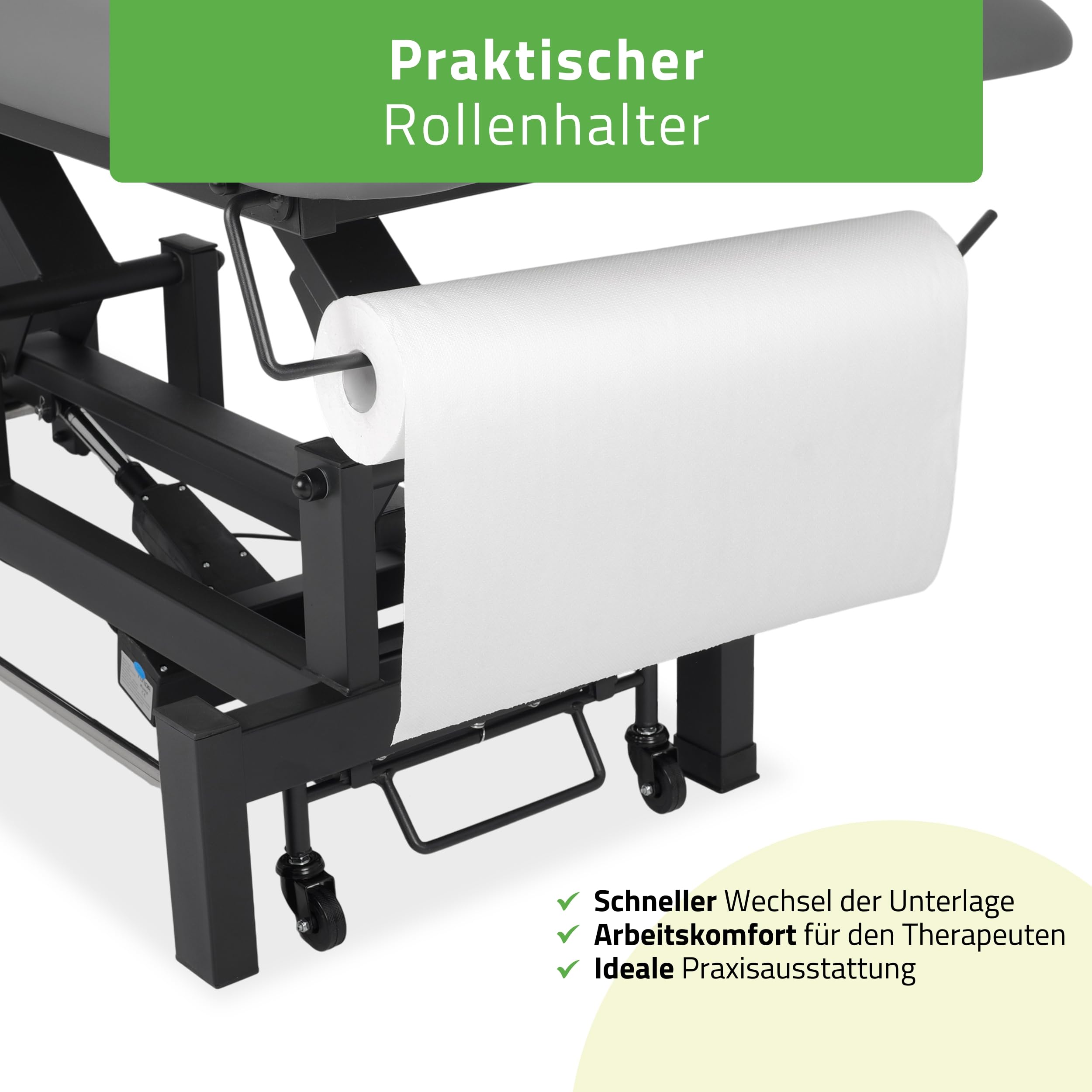 HABYS Fortis 5 Ergo | Elektrische Behandlungsliege Therapieliege Massageliege Massagebank Kosmetikliege | Höhenverstellbare 5-Segmente | 192 x 68 cm