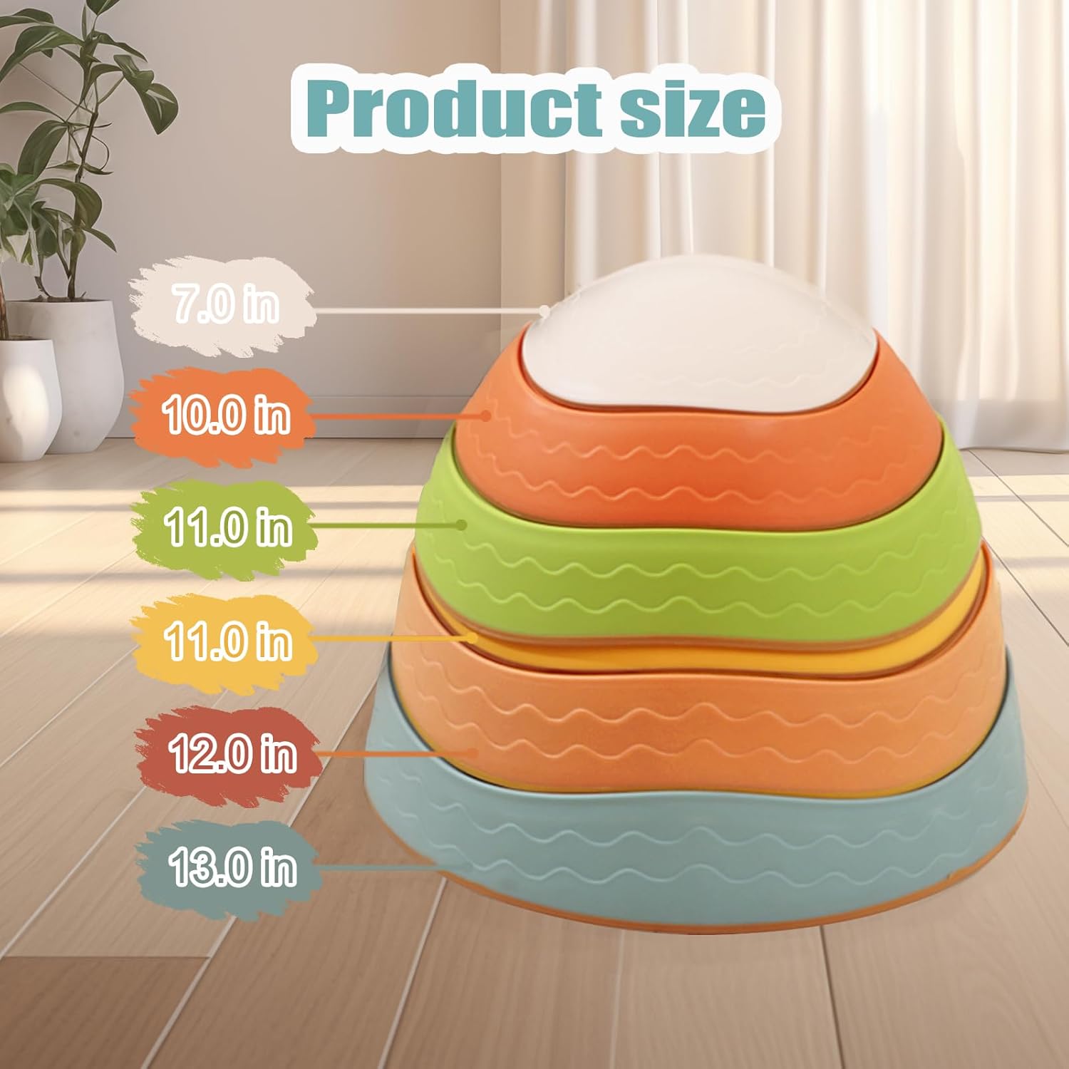 Fanboxk Stepping Stones for Kids,Non-Slip Toddler Sensory Stepping Stones for Promoting Toddler Balance Coordination Skills,Obstacle Courses Sensory Toys Outdoor or Indoor Play for Kids Age 3-8 - Image 7