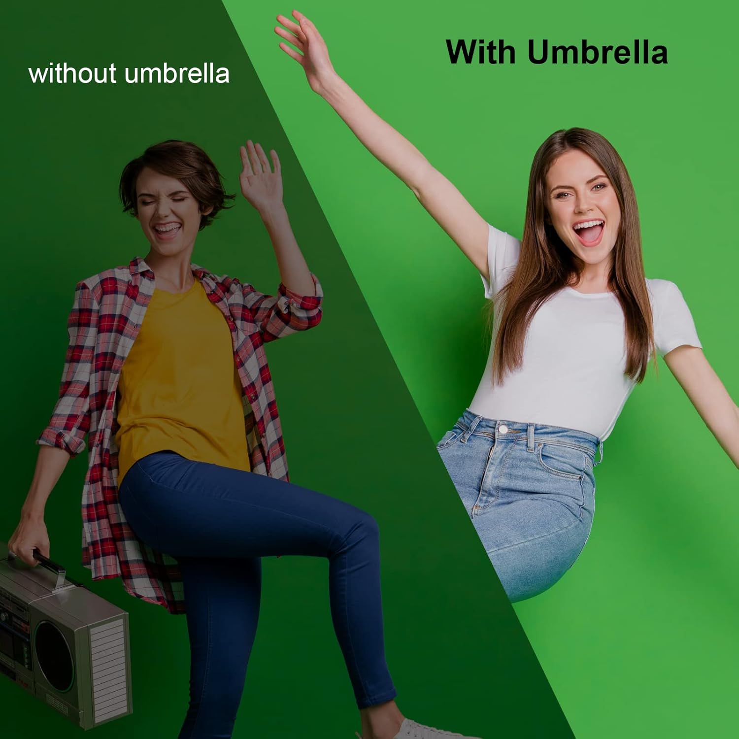 LINCO Lincostore Photography Umbrella 60" White Photo Studio Umbrella (Parabolic 75“)