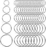 Vista 1 de Selizo 200Pcs Split Key Rings Bulk for Keychain and Crafts (5 Size)